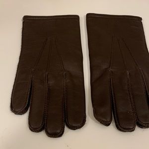 Basic brown leather men’s gloves size medium